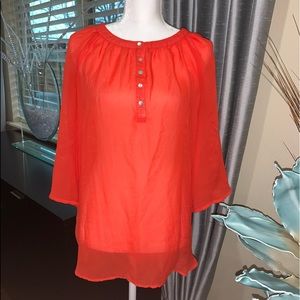 APT. 9 sheer red blouse